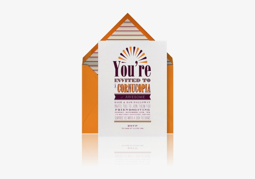 Crate And Barrel - - Funny Friendsgiving Invite, transparent png #3781389