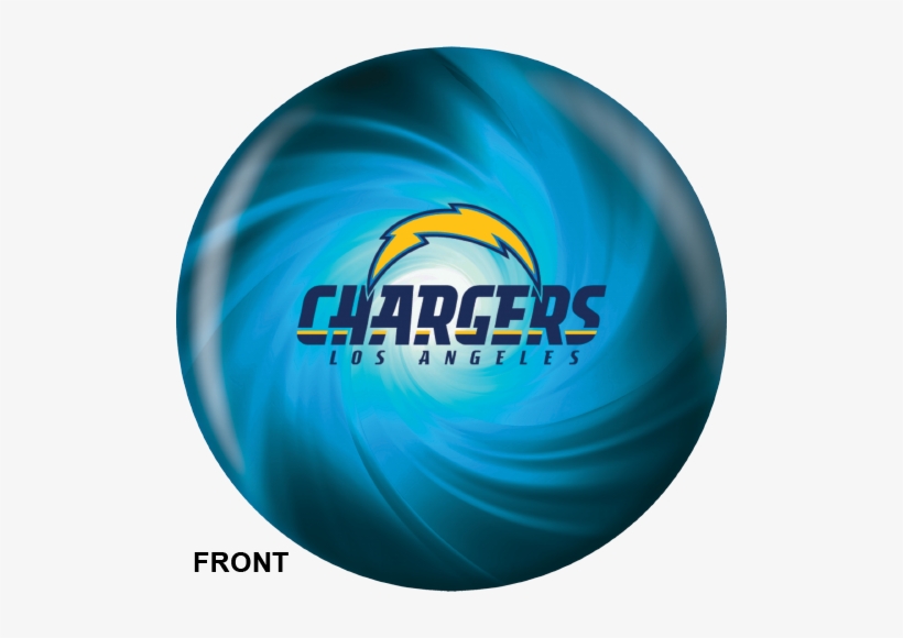 Los Angeles Chargers Bowling Ball Front View - Chargers Bowling Ball, transparent png #3782069