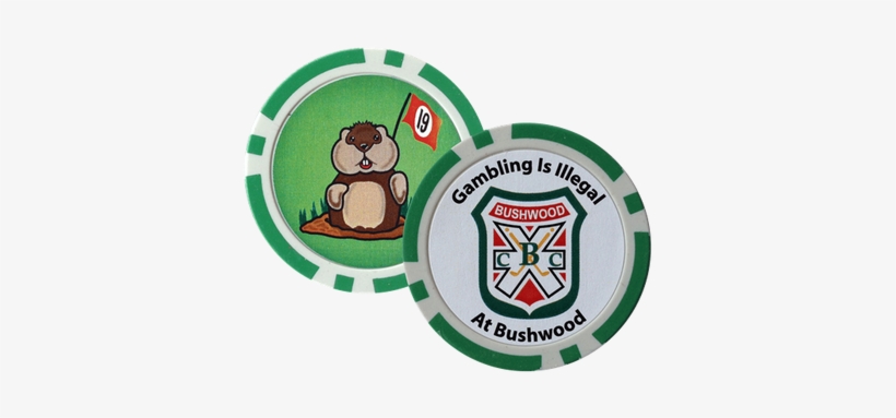 Caddyshack Poker Chip Ball Marker - Caddyshack Pin Flag With Bushwood Country Club Crest, transparent png #3782301
