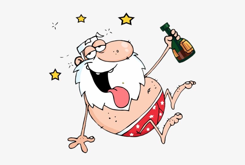 Publicado Por Paz En La Tormenta - Drunk Santa, transparent png #3782565