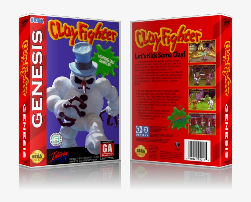 Sega Genesis Clayfighter Sega Megadrive Replacement - Clayfighter Sega Genesis Gen, transparent png #3783038