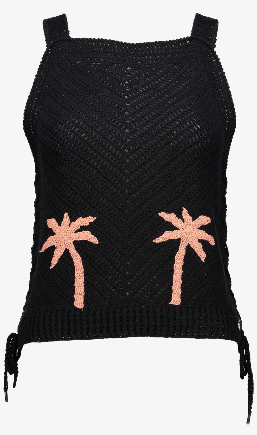 Knit Crochet Tank Palm Tree - Knitting, transparent png #3783291