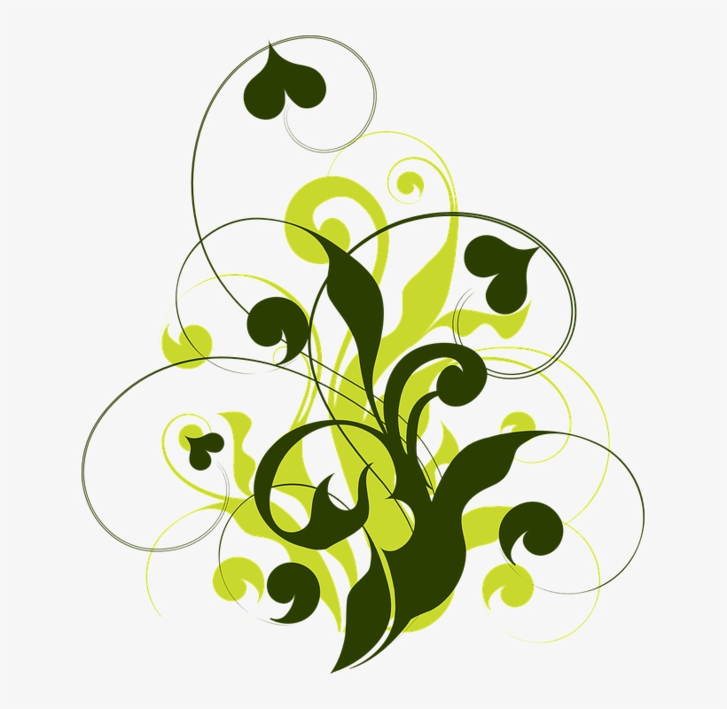 Vectores Ramas Png - Green Flourish Png, transparent png #3783407