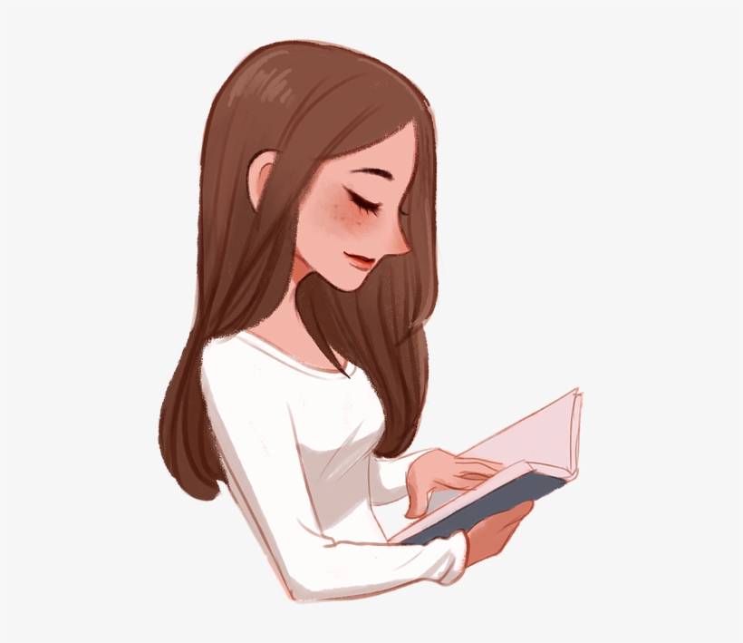 Girl Reading Book Png, transparent png #3786022