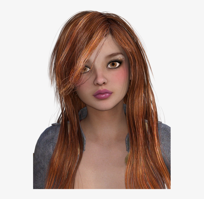 Woman, Hair, Red Hair, Head, Face, Styling, Eyes, Mouth - Girl, transparent png #3786111