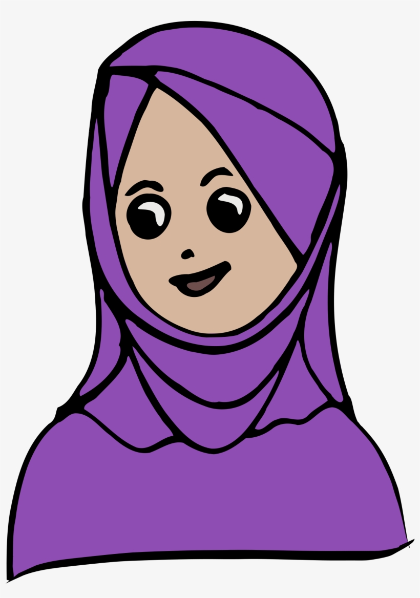 This Free Icons Png Design Of Girl With Headscarf Colour, transparent png #3786425