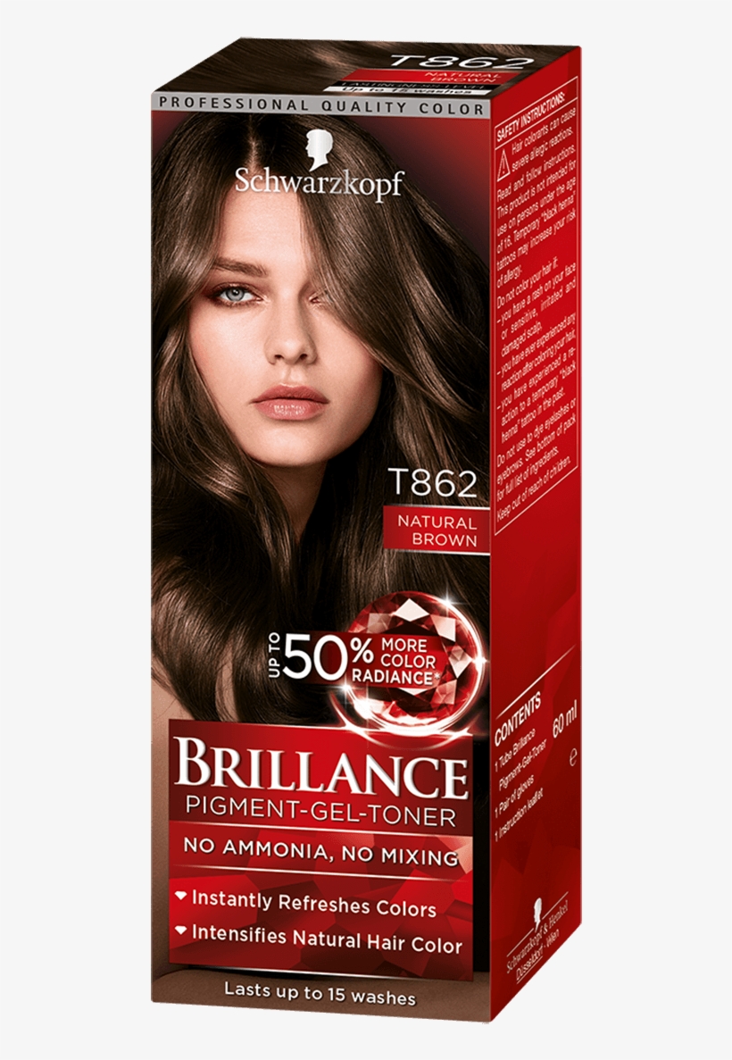 Natural Black - Schwarzkopf Brillance Toner, transparent png #3786657