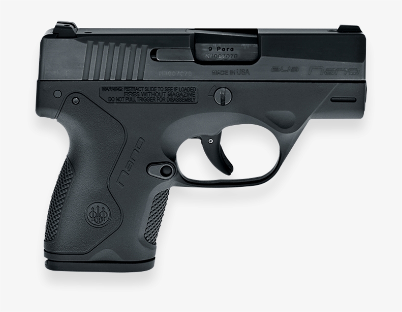 Bu9 Nano Pistol, Mm, Black, Facing Right - Pistol Facing Right Transparent Background, transparent png #3786903