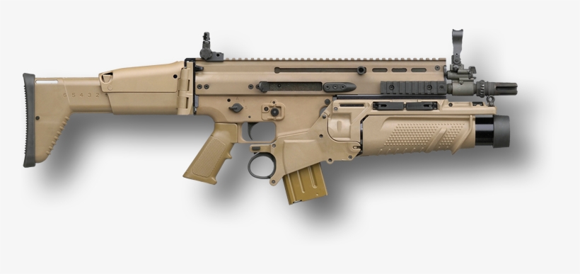 Fn Scar-l With Eglm Attached - Scar 16 Grenade Launcher, transparent png #3786933