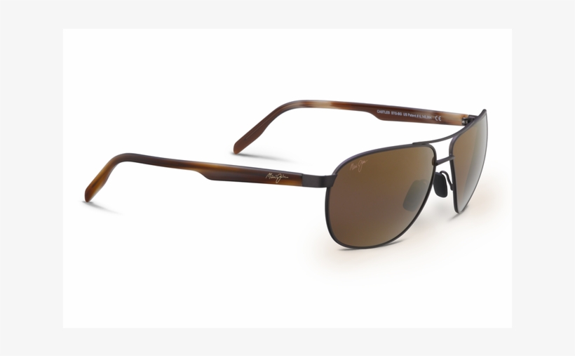 Maui Jim Castles Matte Chocolate/hclbronze - Maui Jim Castles-728 Prescription Sunglasses In Brown, transparent png #3787396