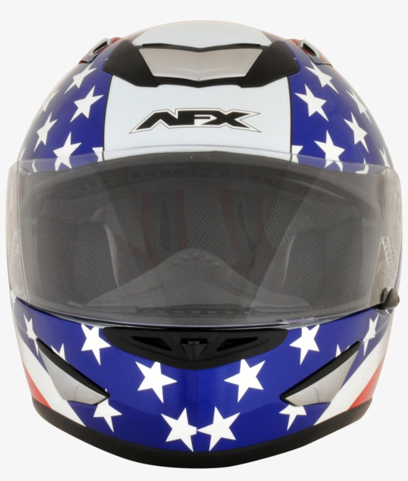 Afx Unisex White Motorcycle American Flag Riding Street - Afx Fx-95 Vintage Full Face Helmet Suzuki Blue Sm, transparent png #3787958