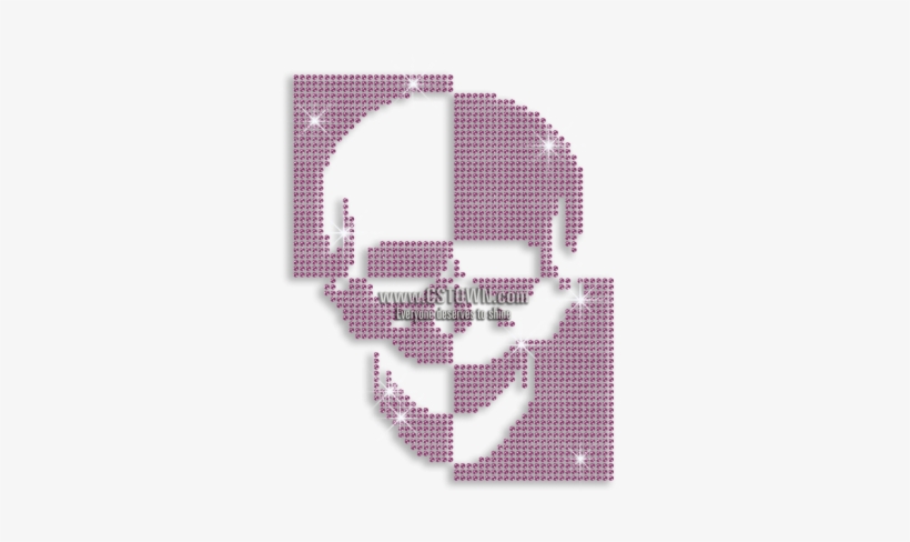 Cool Skull Pattern Hotfix Crystal Motif - Skull, transparent png #3788720