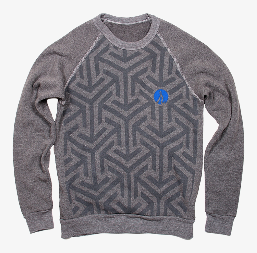 Pattern Sweatshirt In Royal Blue And Cool Grey On Premium - Sweatshirt, transparent png #3788810