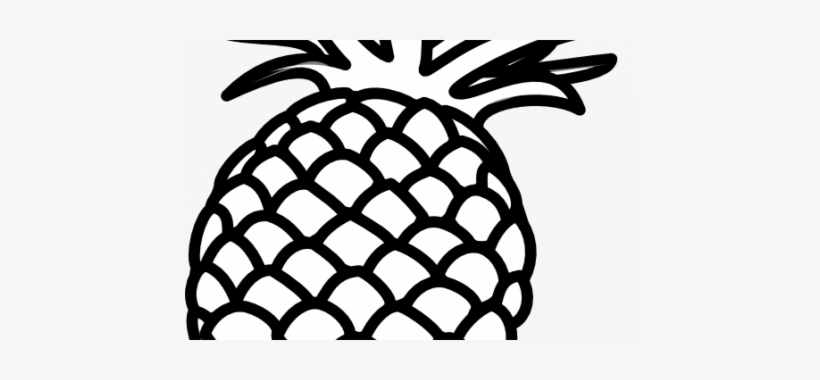 Pineapple Outline Clip Art - Pineapple Art Black And White, transparent png #3789151
