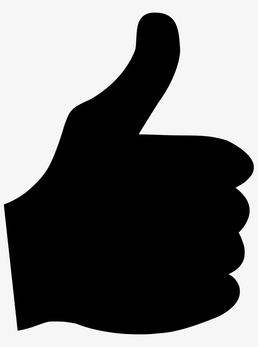 Download Png - Thumb Up White And Black, transparent png #3789187