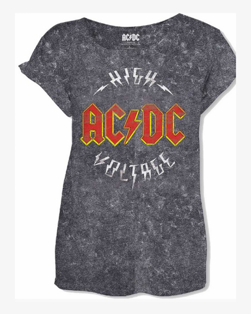 Ac /dc Logo High Voltage Ladies Fashion T-shirt., transparent png #3789385