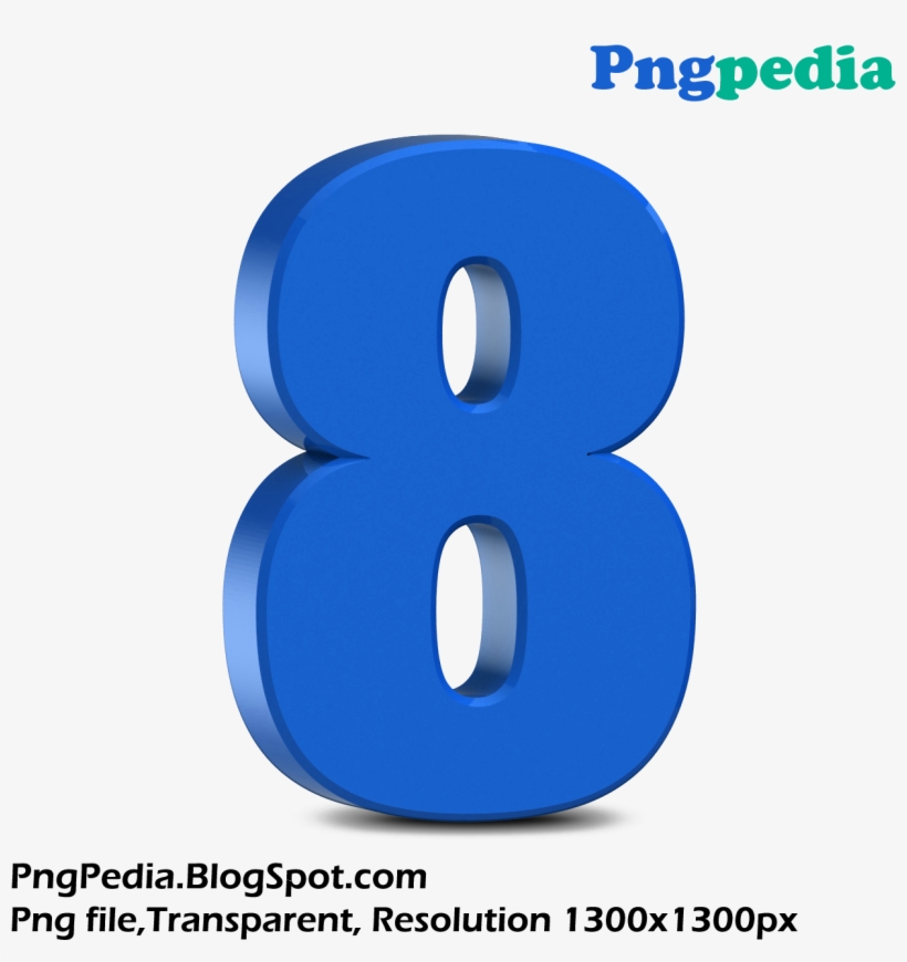 Blue 3d Numbers Set Eight - 3d Numbers 9, transparent png #3790274