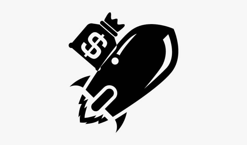 Rocket Space Ship With Money Bag Of Dollars Vector - Money Bag Logo, transparent png #3790379