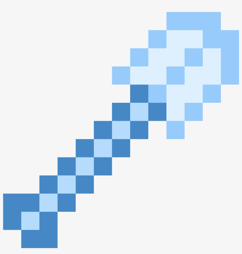 Minecraft Shovel Icon - Espada De Diamante Png, transparent png #3791322