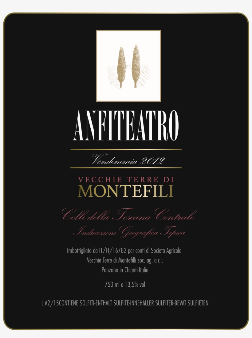 Label Design For A Toscana Wine Brand, Montefili - Label, transparent png #3791428