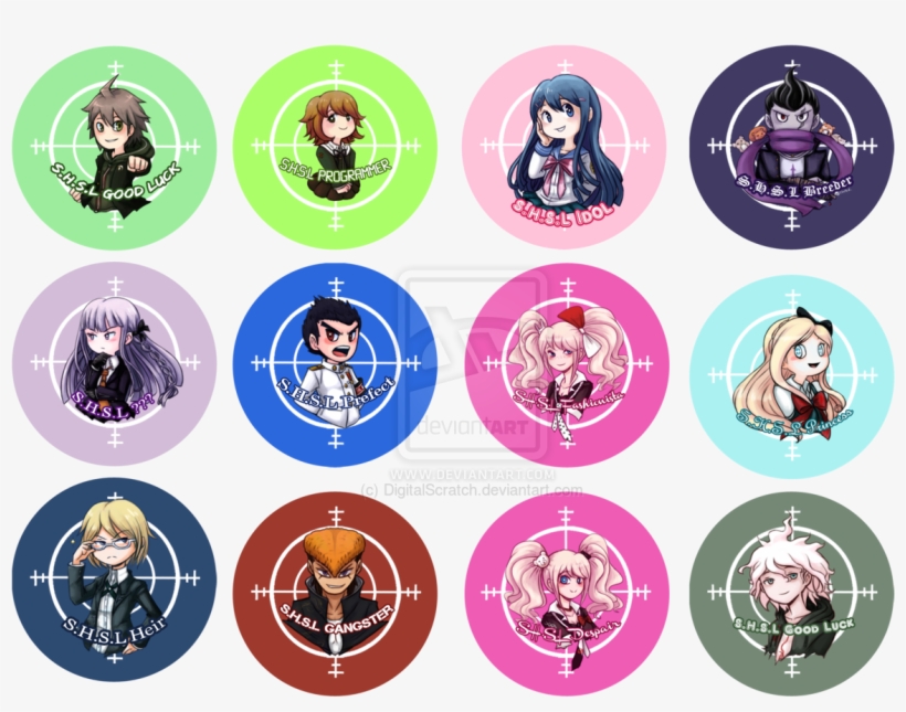 Dangan Ronpa Buttons By Digitalscratch On Deviantart - Victoria And Albert Museum, transparent png #3791851