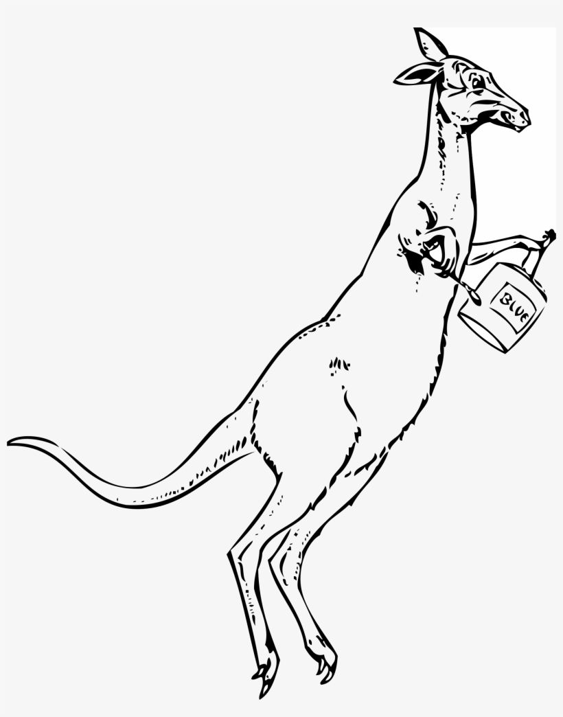 This Free Icons Png Design Of Kangaroo With Paintbrush, transparent png #3791876