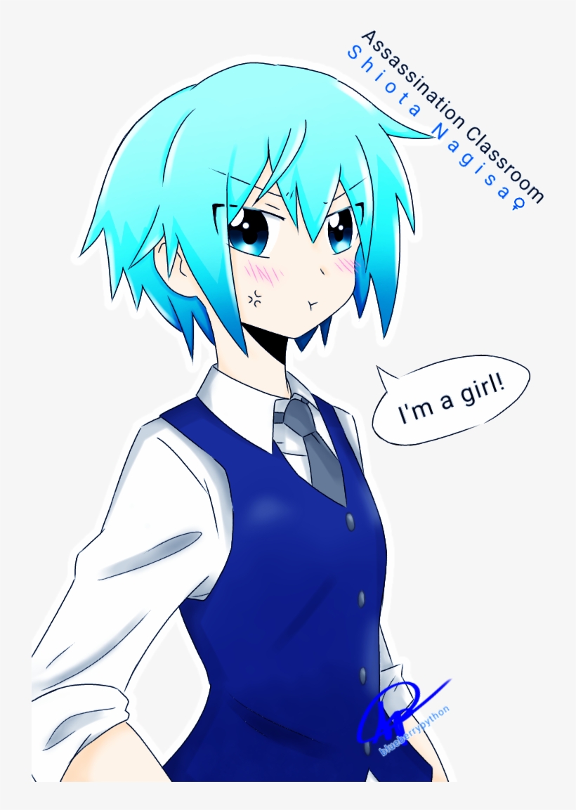 And Now A Redesign Of My Fem Nagisa Here's To All Those - Cartoon, transparent png #3793294