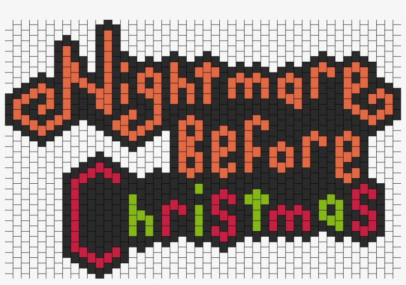 Nightmare Before Christmas - Nightmare Before Christmas Perler Bead Pattern, transparent png #3793341