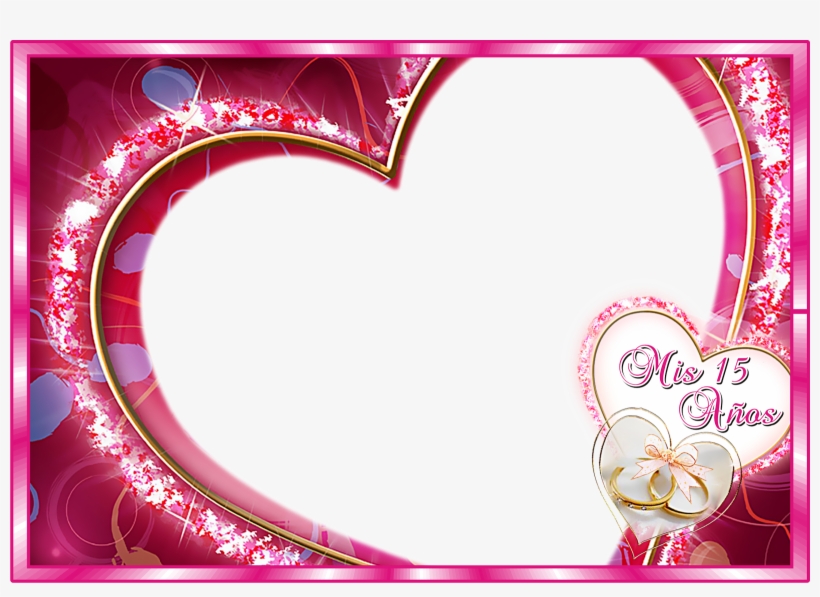 Marco Y Fondo Para 15 Años - Heart Love, transparent png #3793789