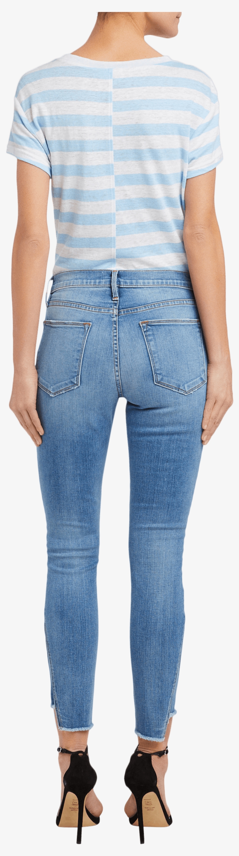 Le High Skinny Gusset Jeans Frame - Slim-fit Pants, transparent png #3794237