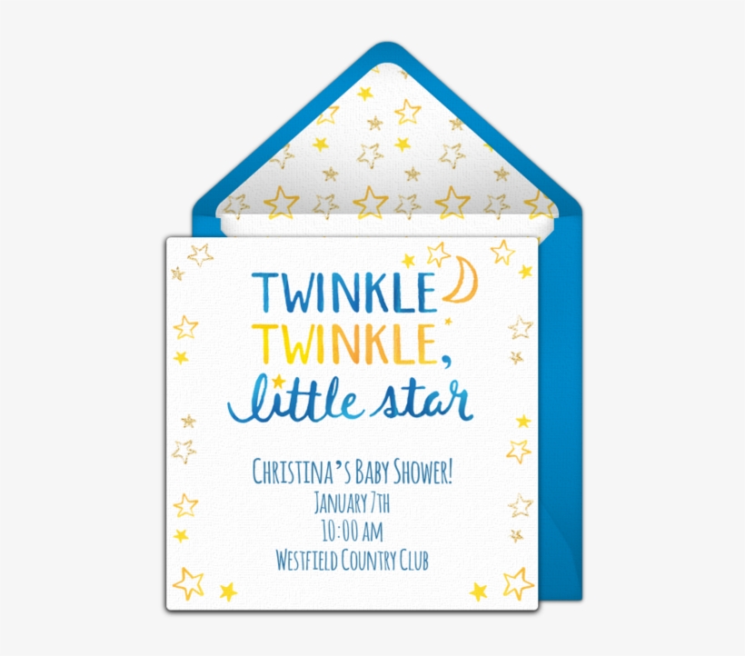 Twinkle Twinkle Online Invitation - Infant, transparent png #3794481