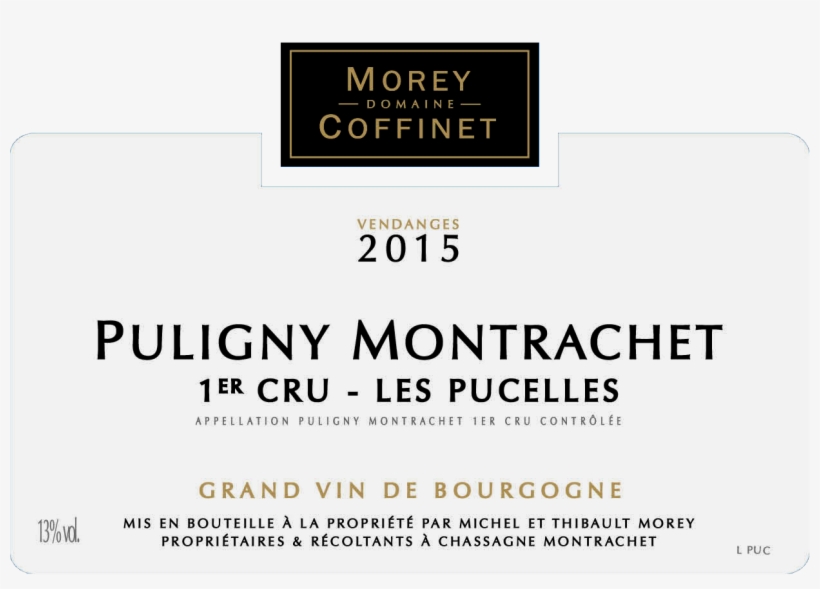 Domaine Morey Coffinet Puligny Montrachet 1er Cru Les - Morey Coffinet La Pucelle, transparent png #3794911