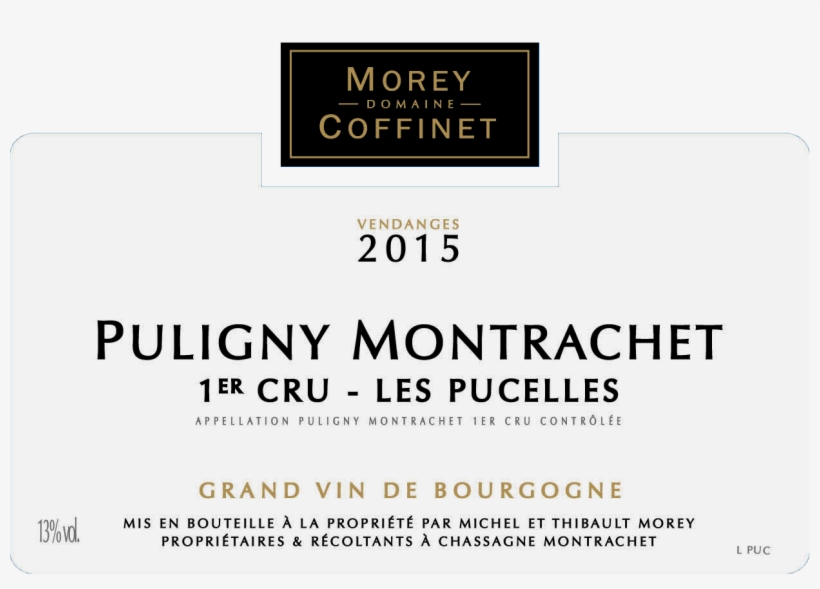 Domaine Morey Coffinet Puligny Montrachet 1er Cru Les - Morey Coffinet La Pucelle, transparent png #3794911