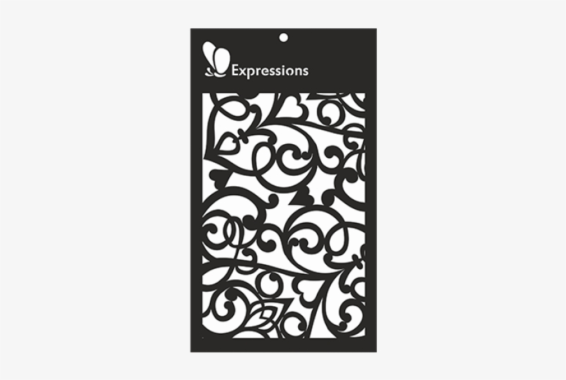 Expressions Craft Stencils Flourish - Home Door, transparent png #3795495