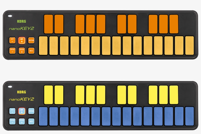 The Blue And Yellow Model Is Perfect For Use With “korg - Korg Nanokey2, transparent png #3795589