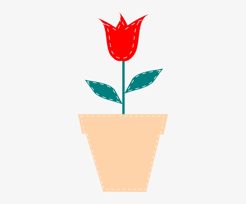 How To Set Use Red Tulip In A Pot Clipart - Mother's Day Banner Png, transparent png #3795834