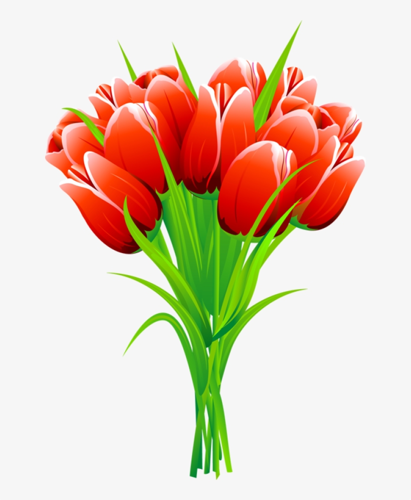 Clip Art For The Spring Season - Tulip Flowers Clip Art, transparent png #3795904
