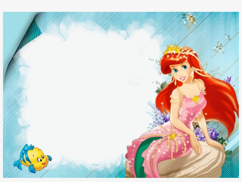 Marco Foto Sirenita Princesa - Princess Frame And Border, transparent png #3796705