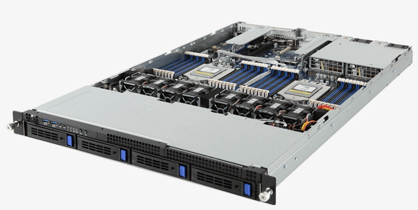 Dual Amd Epyc™ 7000 Series Processor Families - Dual Epyc Server 1u Layout, transparent png #3797458