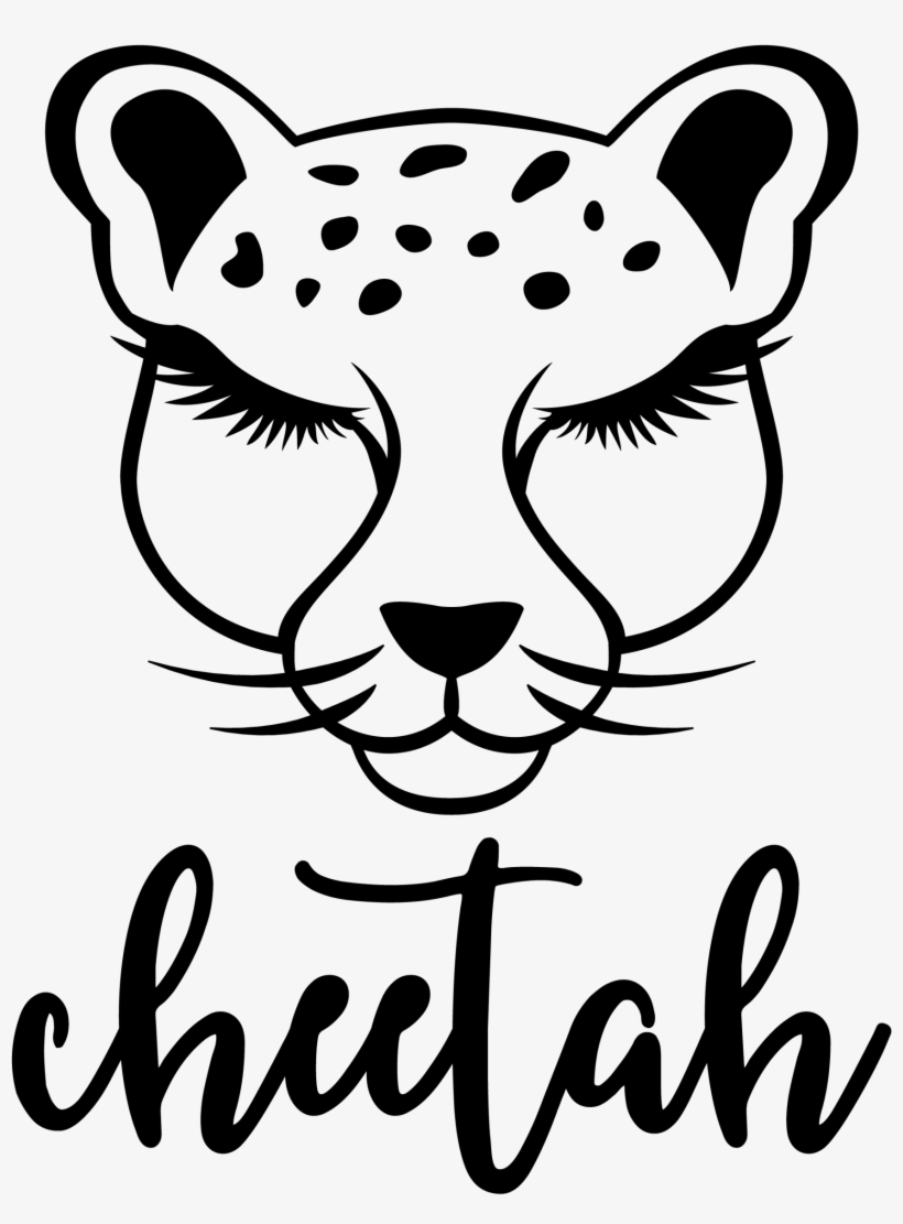 Cheetah Cheetahs Bigcats Bigcat Outline Outlines - Cheetah Svg, transparent png #3798073