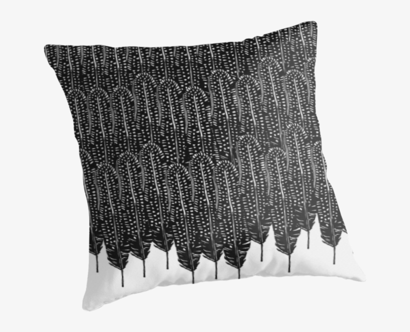 Black And White Feather Design • Also Buy This Artwork - Black & White Feather Wilderness Backpack By Amayab, transparent png #3798511