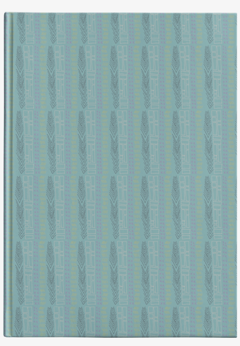 Tribal Charcoal Feather Hardcover Journal - Hardcover, transparent png #3798568