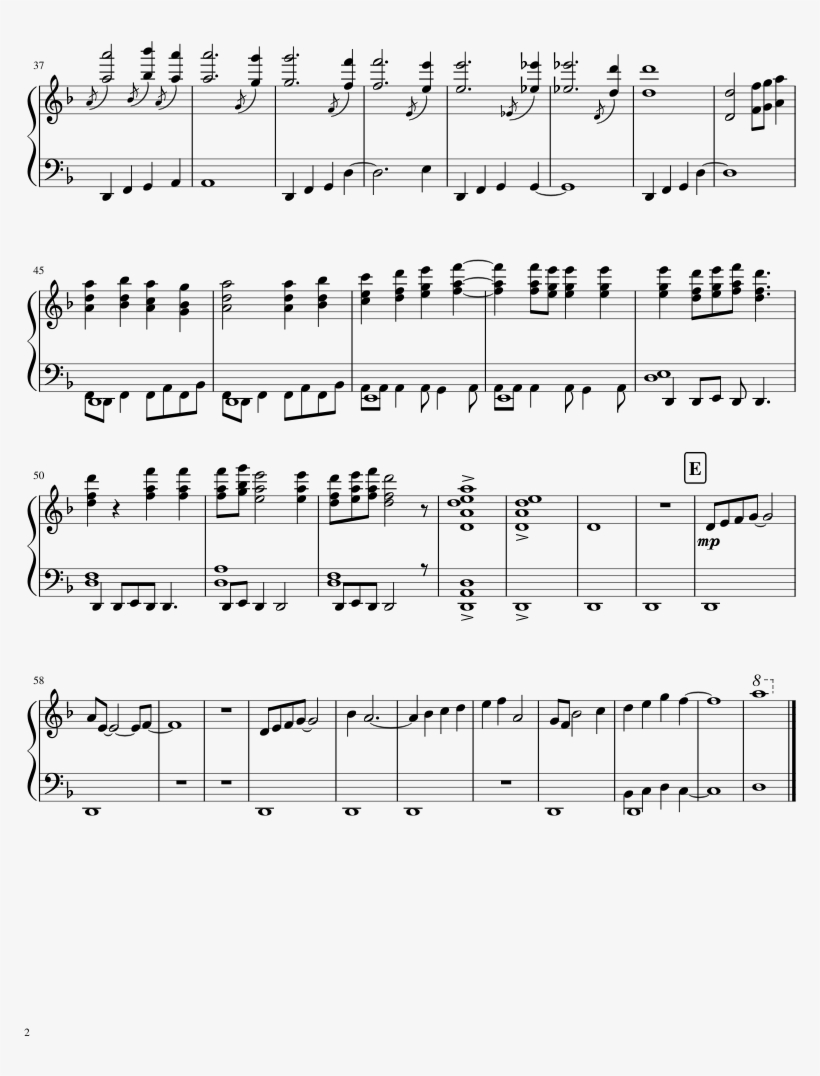 Gerhman, The First Hunter Sheet Music 2 Of 2 Pages - Sheet Music, transparent png #3799337