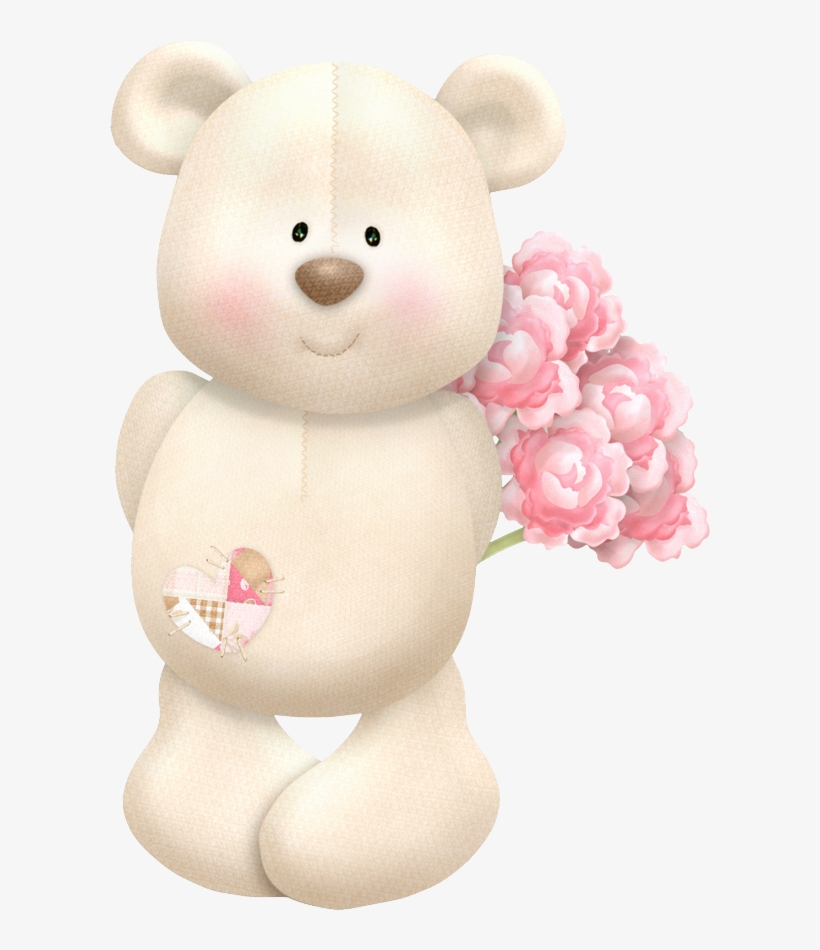 Download Urso Com Flor Png Clipart Clip Art - Clip Bear Fuzzy Moon Png, transparent png #3799355