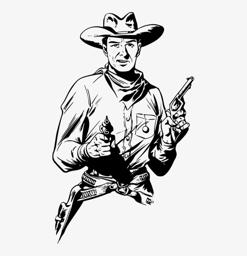 Cowboy In Comic Ad - Cowboy Png, transparent png #3799747