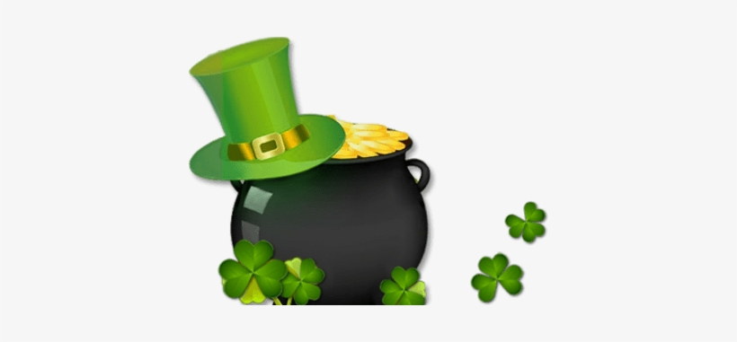 St Patrick's Day Pot Of Gold And Hat - St Patrick Day Clip Art Transparent, transparent png #380613