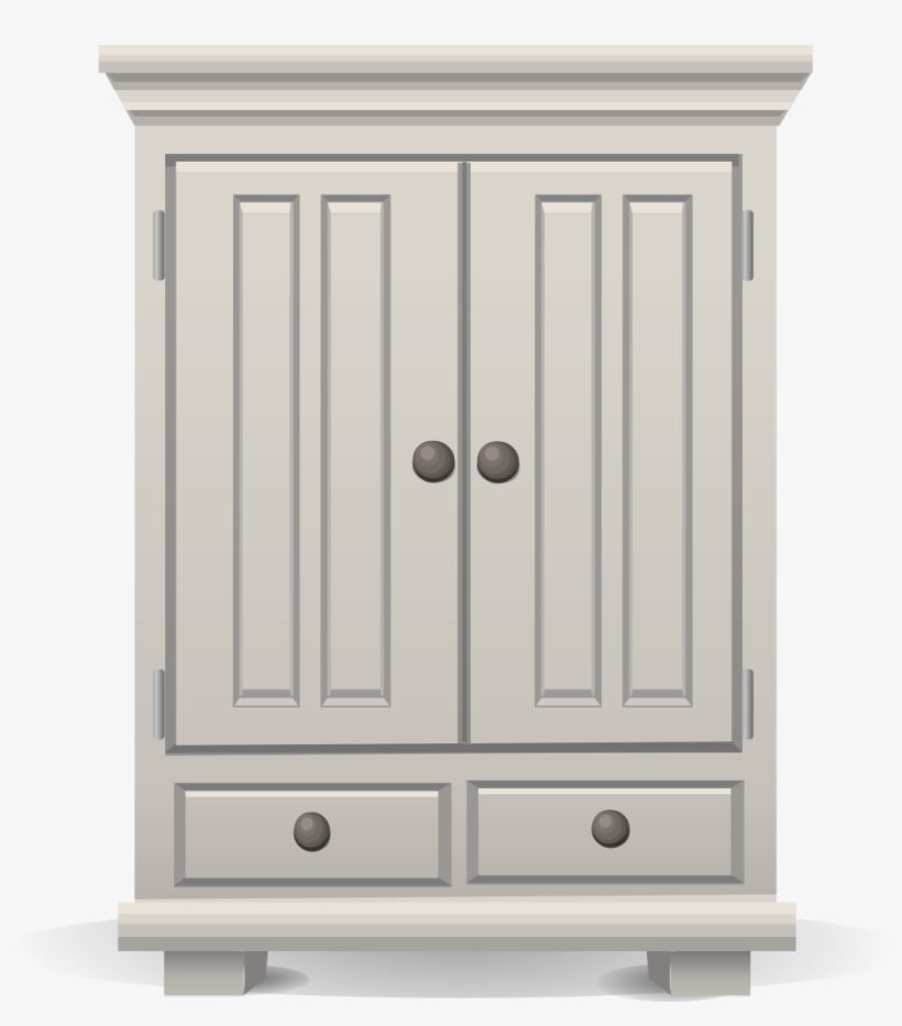 Tall White Cabinet From Glitch - Wardrobe, transparent png #380711