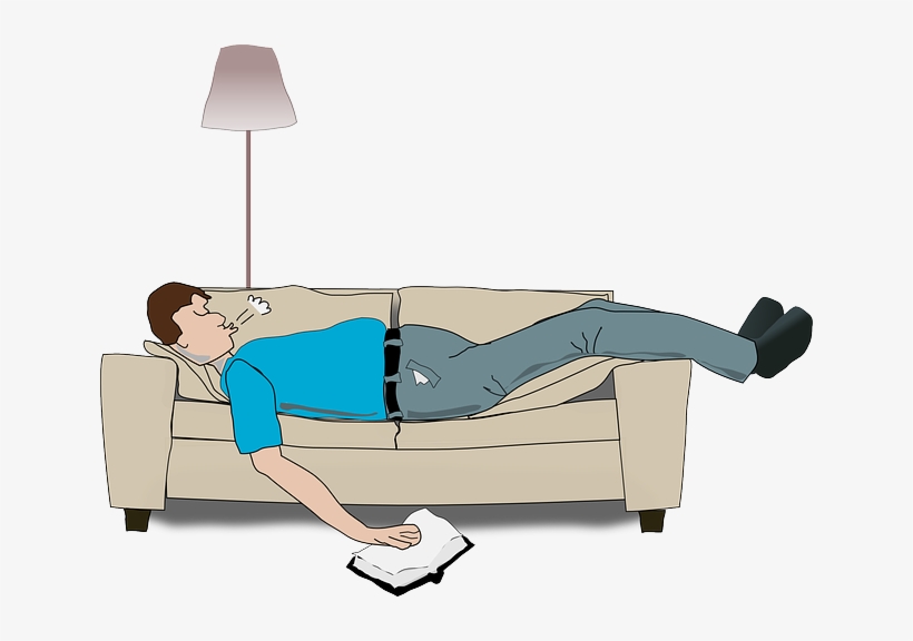 Guy Sleeping On Couch, transparent png #381182
