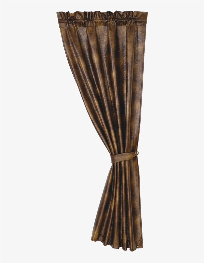 Rustic Faux Leather Curtain Panel - - Transparent Rustic Curtain Png, transparent png #381568