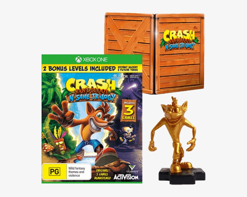 N-sane Trilogy Golden Totaku Edition - Crash Bandicoot N Sane Trilogy, transparent png #381725